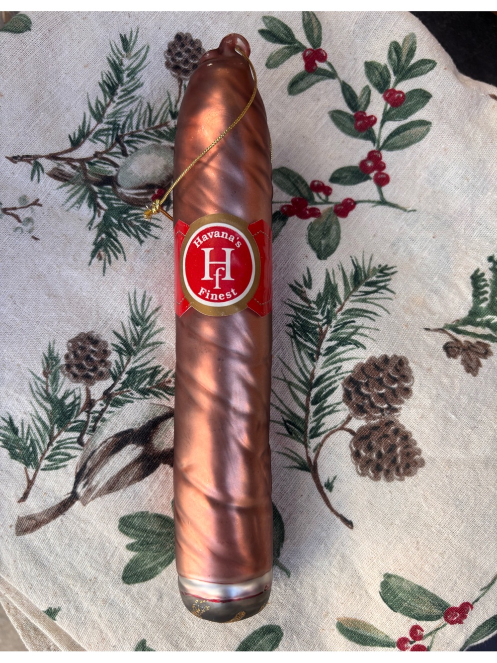 Glass Cigar Ornament | “Havana's Finest” 🚬